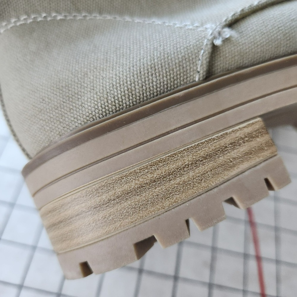 Women's Universal Thread Parker Beige Combat Boots Size 8.5 Lace Up Chunky Heel - Picture 9 of 14